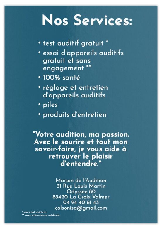 Image principale de l'audioprothésiste MAISON DE L'AUDITION